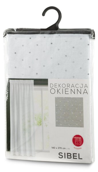ZÁCLONA NA PÁSKE SIBEL 140X270 CM BIELA