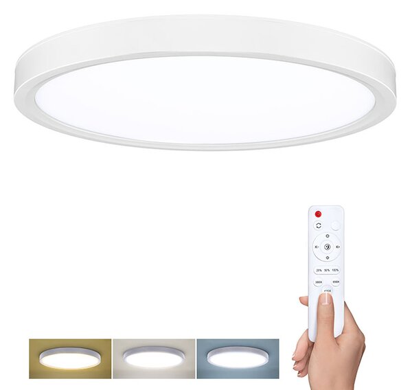 SOLIGHT LED osvetlenie s diaľkovým ovládačom Estela White, 60W, 4500lm, 50cm, CCT