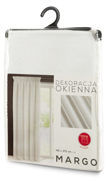 ZÁCLONA NA PÁSKE MARGO 140X270 CM BIELA