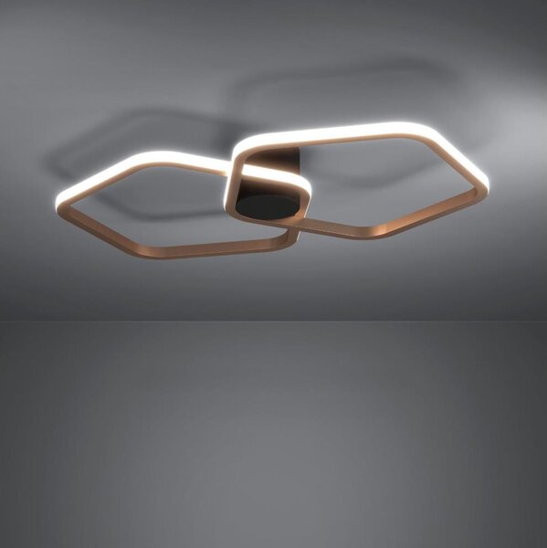 Eglo 390506 - LED stmievateľné stropné svietidlo ESTRELLA LED/20W/230V v mosadznom prevedení, s diaľkovým ovládaním