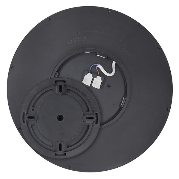 SOLIGHT LED osvetlenie s diaľkovým ovládačom Estela Black, 60W, 4500lm, 50cm, CCT