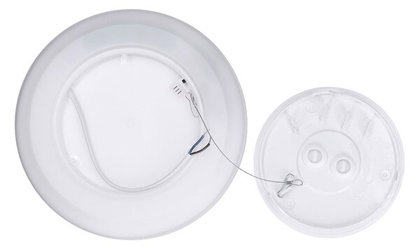 SOLIGHT LED osvetlenie Acate IP54, 18W, 1620lm, 3CCT, 22cm, strieborná