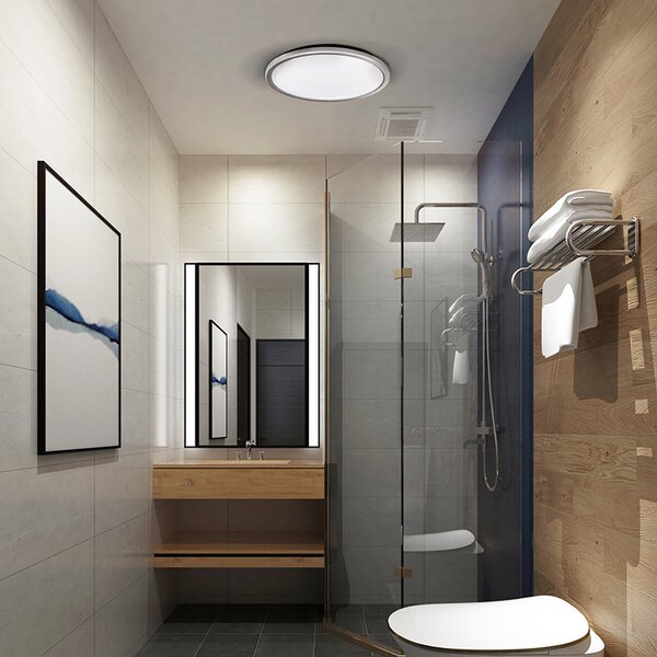 SOLIGHT LED osvetlenie Acate IP54, 18W, 1620lm, 3CCT, 22cm, strieborná