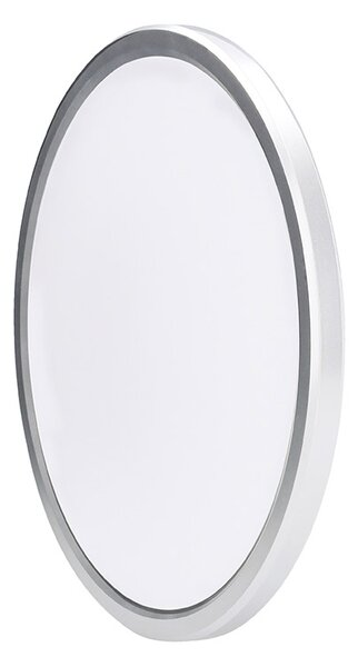 SOLIGHT LED osvetlenie Acate IP54, 18W, 1620lm, 3CCT, 22cm, strieborná