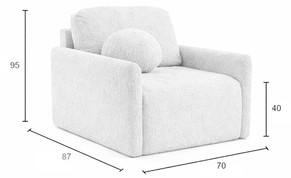 Kreslo Glove - smotanová