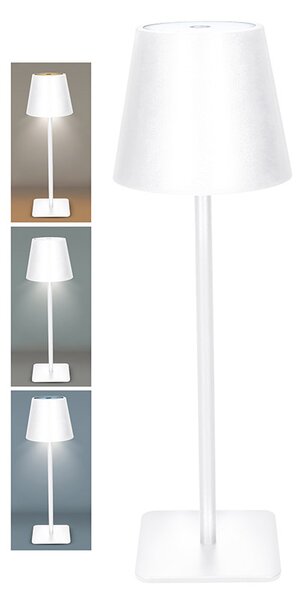 SOLIGHT LED nabíjacia lampička Lucca, 120lm, zmena CCT, stmievanie, biela