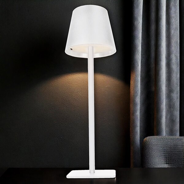 SOLIGHT LED nabíjacia lampička Lucca, 120lm, zmena CCT, stmievanie, biela