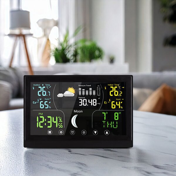 SOLIGHT Domáca meteostanica TE110B, čierna