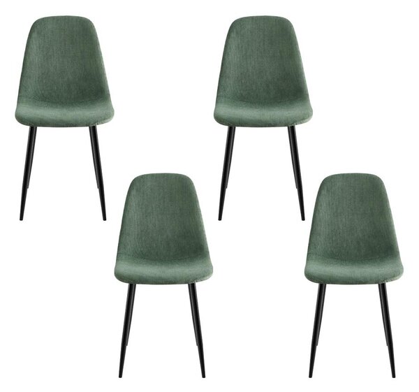 Set - 4 ks Jedálenská stolička AVENBERG RIVA zelená