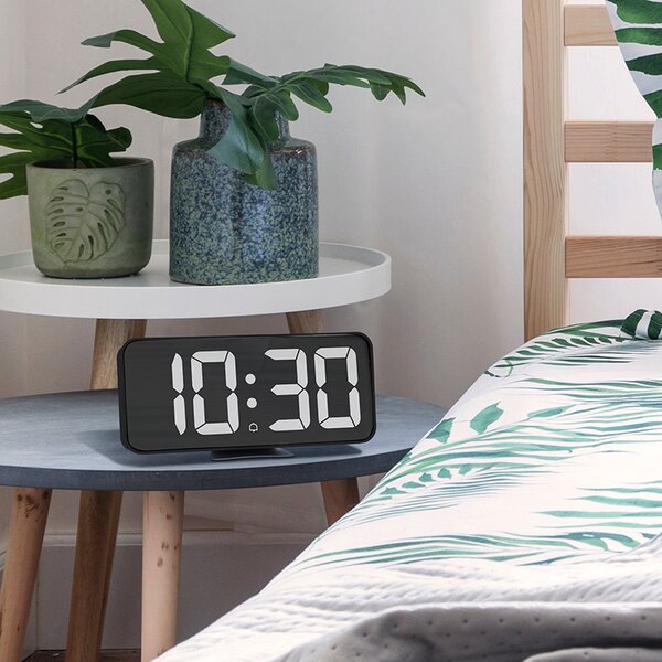 SOLIGHT Budík s teplomerom a bluetooth synchronizáciou