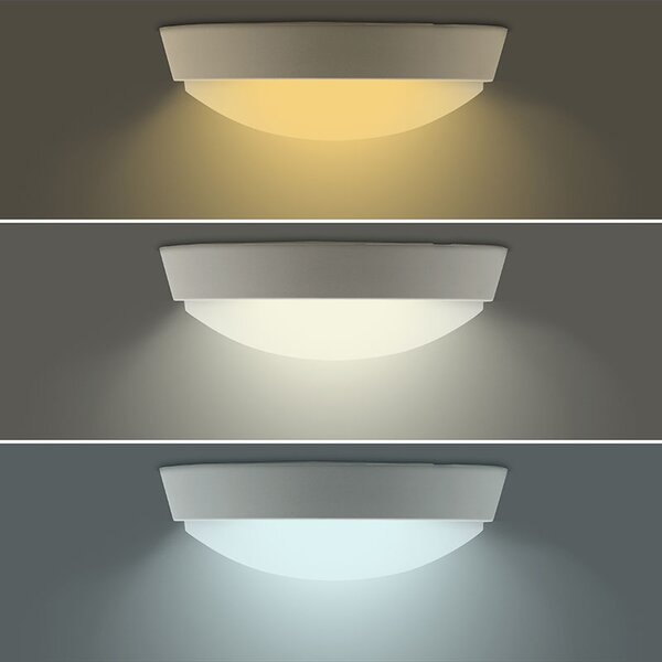 SOLIGHT LED vonkajšie osvetlenie 3CCT 15/18/20W 1800Lm 22cm 2v1 IP65
