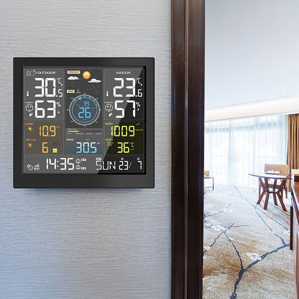 SOLIGHT Profesionálna smart WIFI meteostanica s budíkom