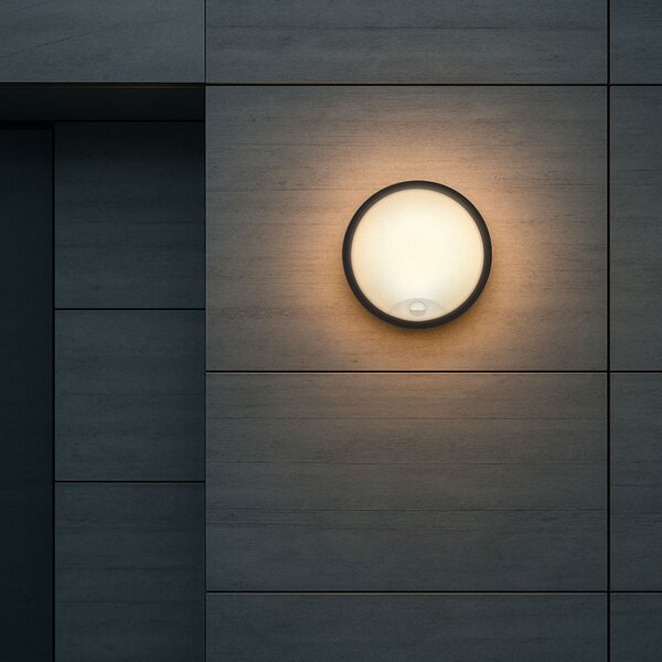 SOLIGHT LED vonkajšie osvetlenie so senzorom CCT 15/18/20W 1800Lm 22cm 2v1 IP65