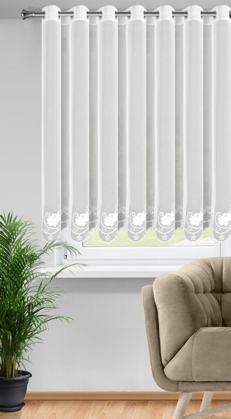 ZÁCLONA NA KRÚŽKOCH LETI 350X160 CM KVETY BT