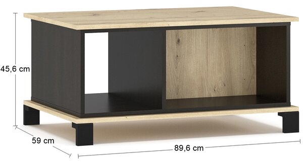 Konferenčný stolík Vinap CT - dub artisan / wenge tmavá
