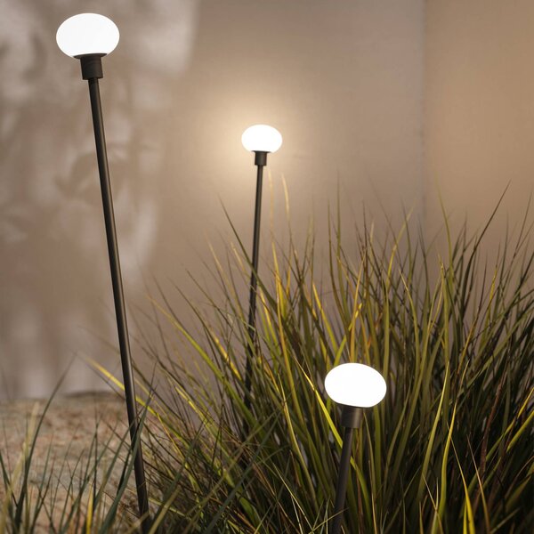 Karman LED zemná lampa MINUIT, výška 105 cm, čierna, IP65, Čierna, Hliník, Dizajn, Vonkajše bodové svietidlo / bodateľné do zeme