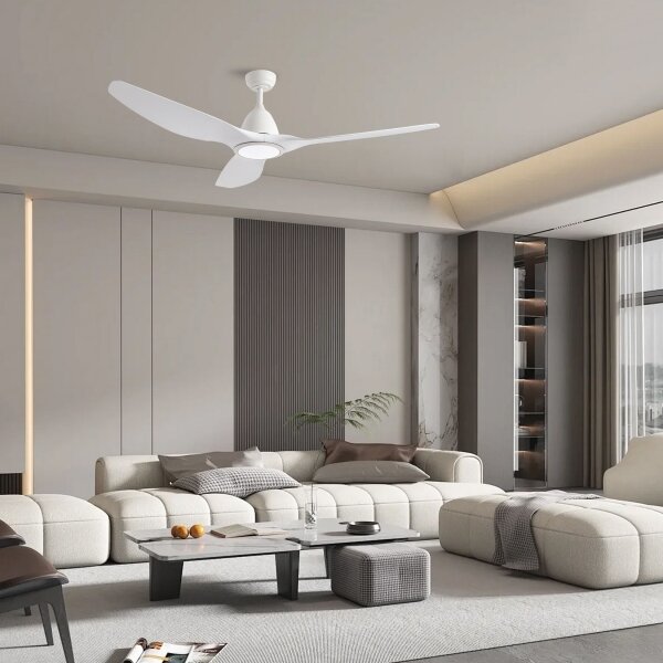 ZEVENTI - LED stropný ventilátor URBINO LED/20W/230V Wi-Fi Tuya biela + diaľkový ovládač