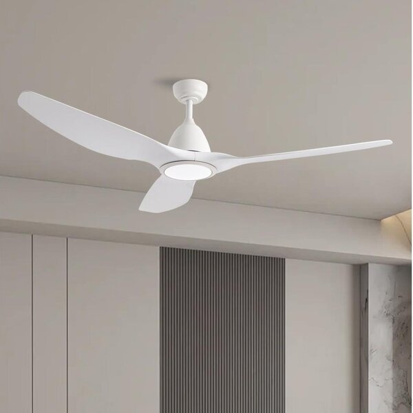 ZEVENTI - LED stropný ventilátor URBINO LED/20W/230V Wi-Fi Tuya biela + diaľkový ovládač