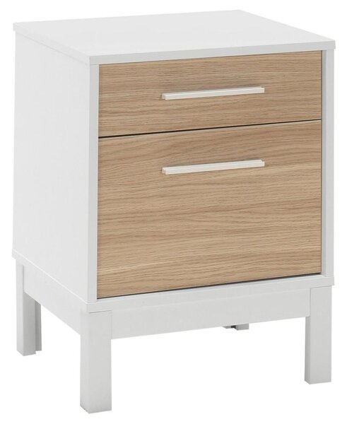 Adore Furniture Nočný stolík 60x45 cm biela/hnedá AD0025 + záruka 3 roky zadarmo