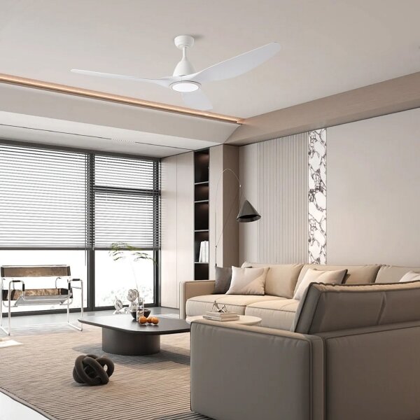 ZEVENTI - LED stropný ventilátor URBINO LED/20W/230V Wi-Fi Tuya biela + diaľkový ovládač