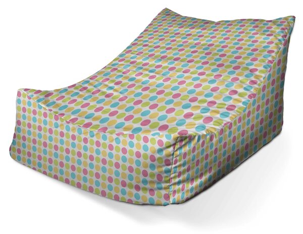 Sablio Sedací vak Lounge Veselé Farebné bodky - 80 x 95 x 50 cm