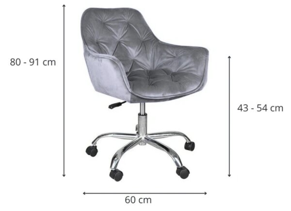 Kancelárske kreslo Q-190 VELVET, béžové
