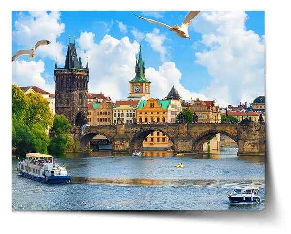 Sablio Plagát Praha Karlov most 2 - 60x40 cm