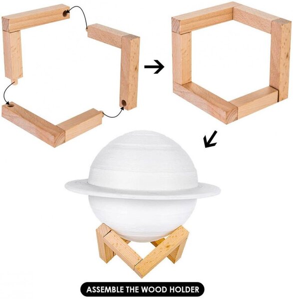Nočná lampa v tvare Saturna - Moonlamp