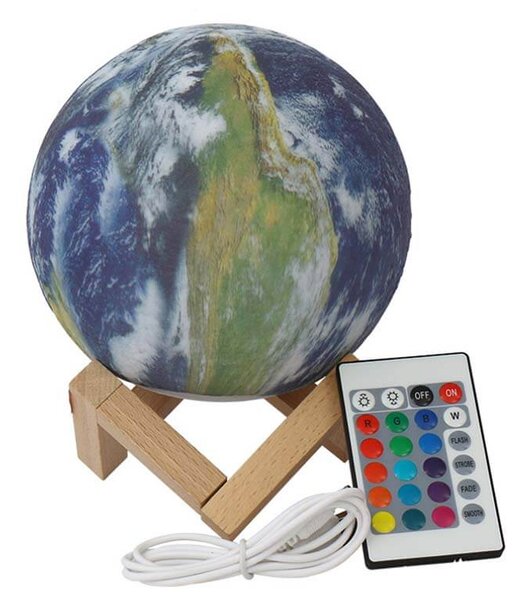 Nočná lampa v tvare Zeme - Eartlamp RGB 15cm