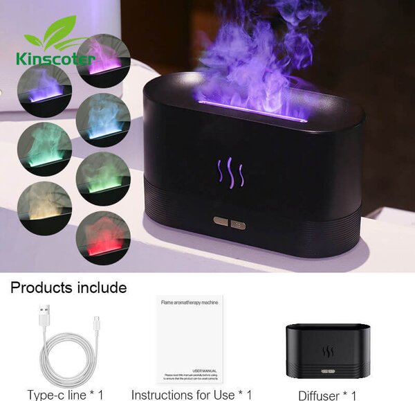 Aróma difuzer Fire 2 RGB DQ-701C čierny