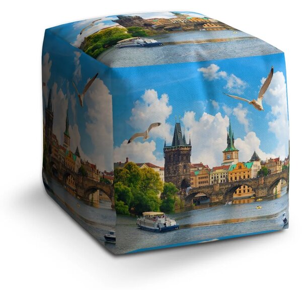 Sablio Taburet Cube Praha Karlov most 2 - 40x40x40 cm
