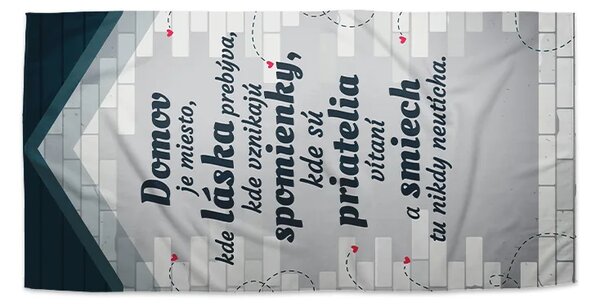 Sablio Uterák Domov 4 - 30x50 cm