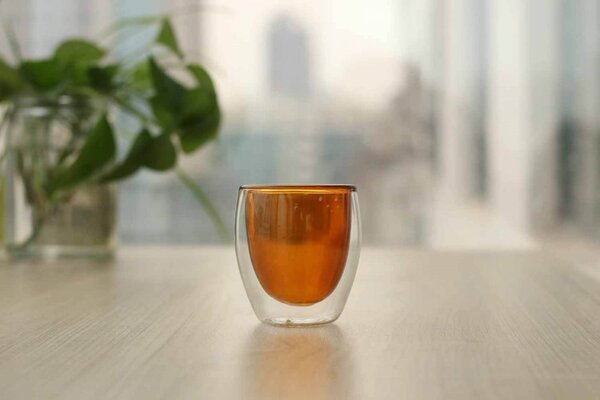 TYGLASS Termopohár s dvojitým sklom 150ml - amber