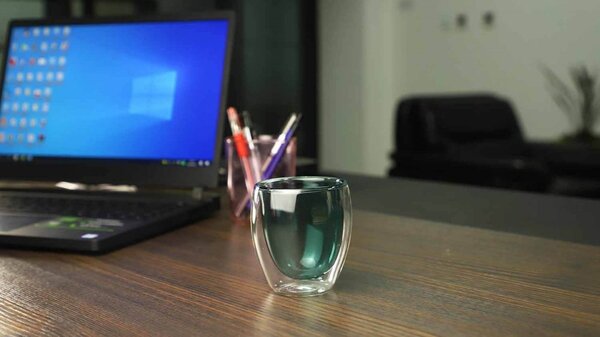 TYGLASS SCB14-150 Termopohár s dvojitým sklom 150ml Teal
