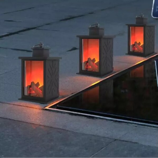 Kahan - lampáš LED imitácia kozubového plameňa
