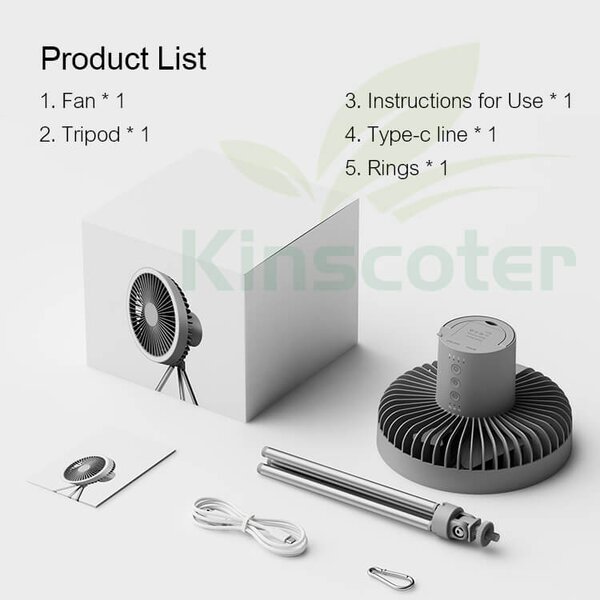 Prenosntý ventilátor Kinscoter DQ212 biely