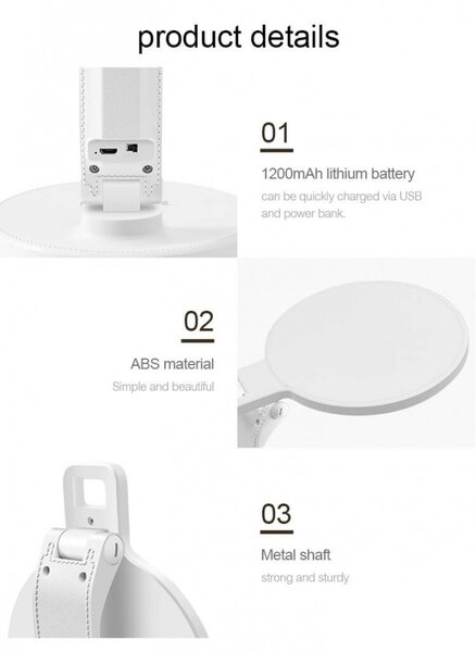 Kinscoter Q2 - Stolová bez šnúrová lampa s batériou