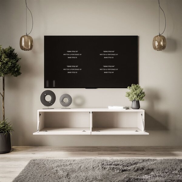 ZÁVESNÝ TV STOLÍK DAZIO KAŠMÍR LESKLÝ 125 cm