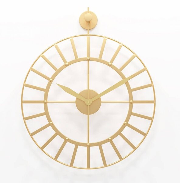 Dizajnové nástenné hodiny Rustical Gold 50cm
