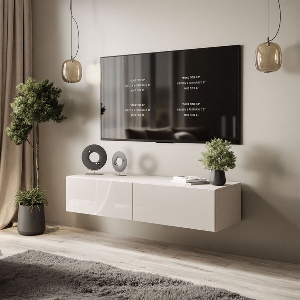 ZÁVESNÝ TV STOLÍK DAZIO KAŠMÍR LESKLÝ 125 cm