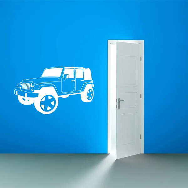 Sablio Samolepka na stenu: Jeep - 60x38 cm