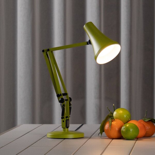 Anglepoise stolová LED lampa 90 MINI VIVID, zelená, USB, Zelená, Pracovňa / Kancelária, Hliník, Industriálny dizajn, Stolová lampa