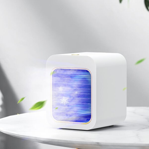 Ventilátor a zvlhčovač vzduchu CUBE Biely