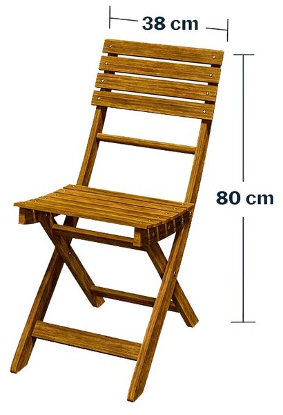 Casaria Záhradný skladací set z akáciového dreva