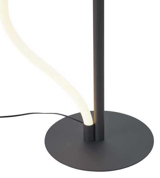 Moderná stojaca lampa čierna vrátane LED 3-stupňové stmievanie - Twirl