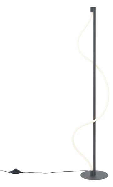 Moderná stojaca lampa čierna vrátane LED 3-stupňové stmievanie - Twirl