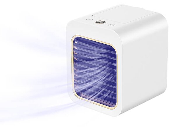 Ventilátor a zvlhčovač vzduchu CUBE Biely