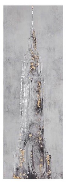 Dizajnový kovový obraz Veža 30x90cm, ručne maľovaný