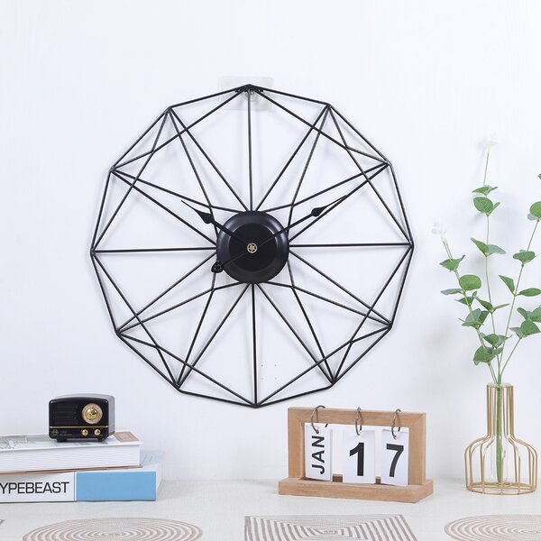 Dizajnové nástenné hodiny Modena Black 50cm
