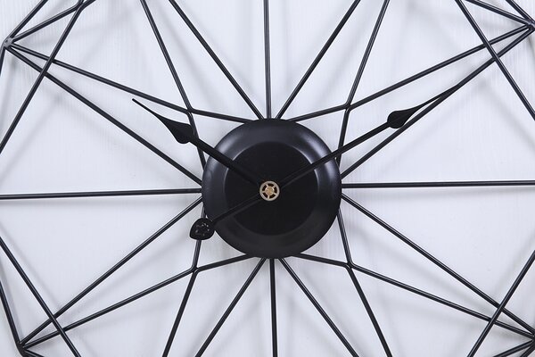 Dizajnové nástenné hodiny Modena Black 50cm